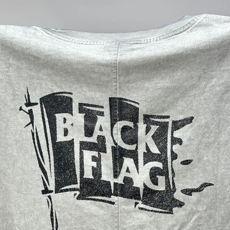 Hip Hop Vintage Washed Black Damaged Hole Tank Men Women Top Quality Cotton Oversized Saint Vest Stitching Sleeveless T Shirt