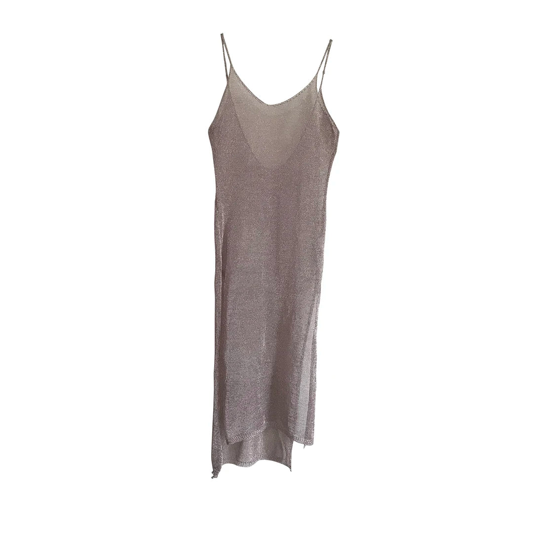 Robe de plage en maille tricotée pour femmes, sexy, longue, tunique, Cover-Up, vêtements d'été, V651