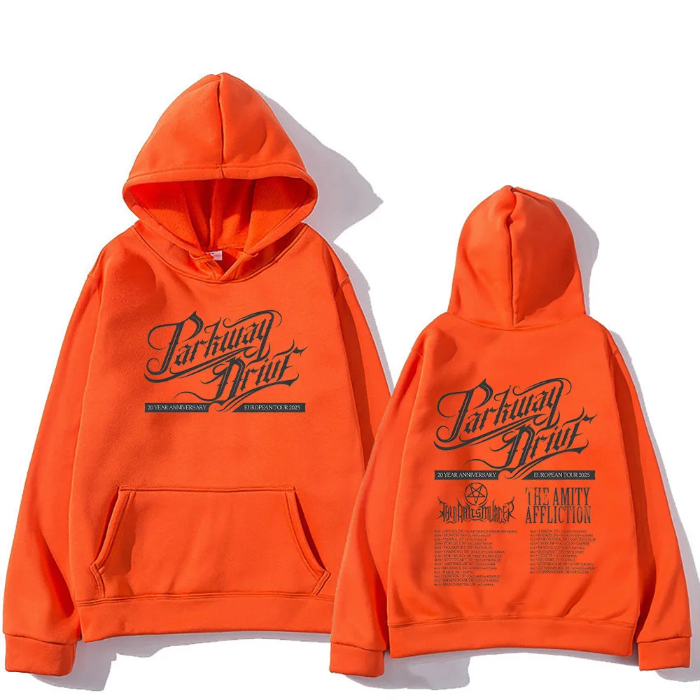 Parkway Drive 20Year Anniversary Europe Tour Hoodie Fashion Men Sweatshirt Unisex Oversized Clothing High Street Retro Pullovers