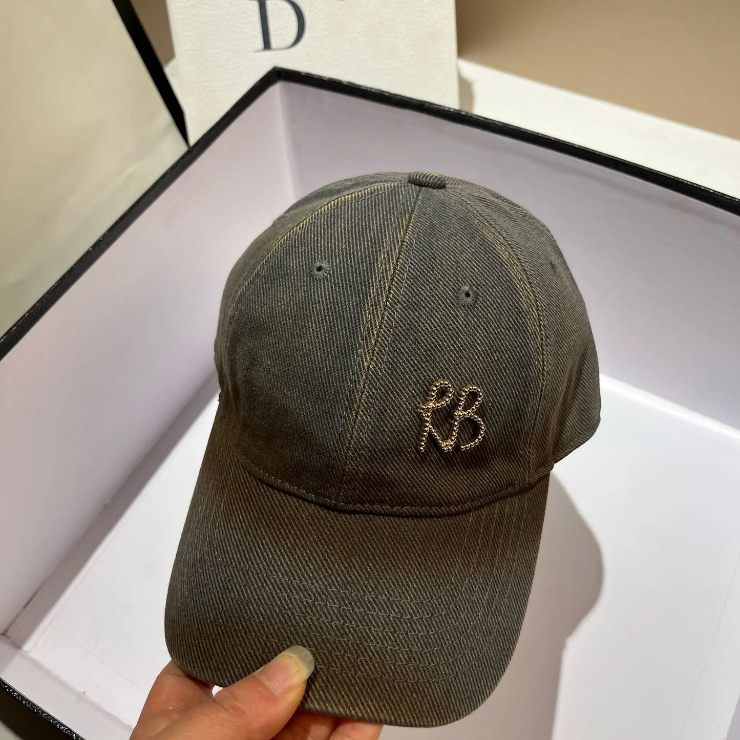 Designer Brand Metal Letter RB Baseball Cap for Men Women Casual Snapback Hip Hop Hats Adjustable Casual Caps Outdoor Sun Hats