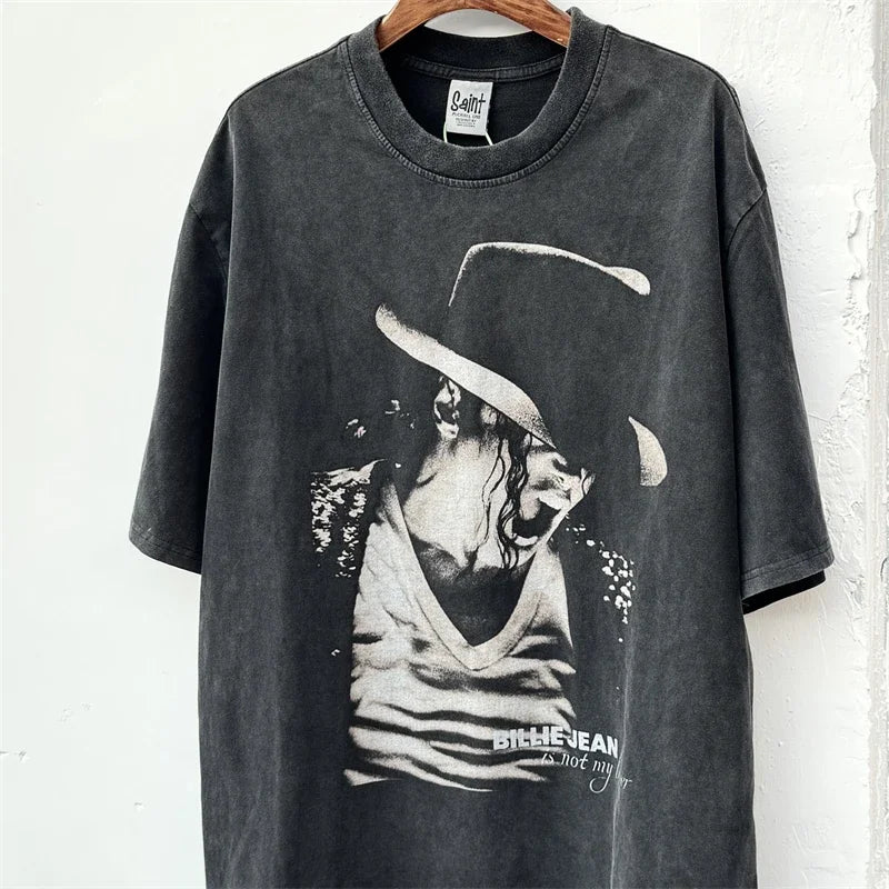 SAINT The Sand Of Time T-Shirts 2025ss Dirty Soil Spray Hand Worn Tank Top T Shirt Tee