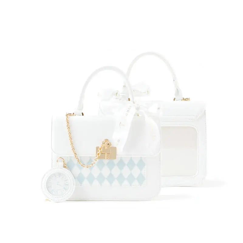 Square Ita Bolsos Mujer Transparent Tote Hand Bag Ladies Crossbady Sac Femme Multi-function Bags for Women New Original Bolso