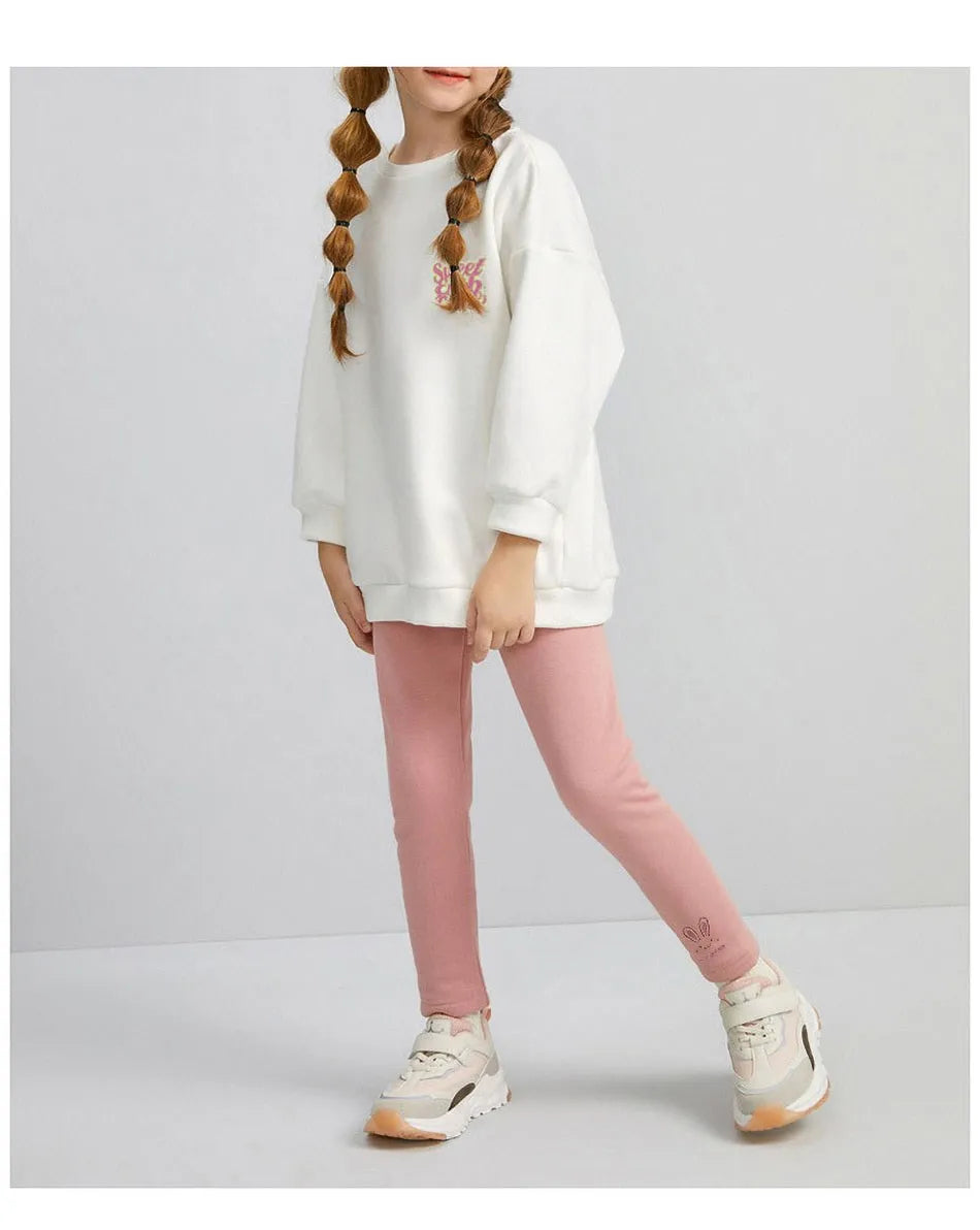 Leggings pour filles de 3 à 8 ans, pantalons lapin pour bébés, collants thermiques pour enfants, doublure polaire, à la mode, bas décontracté, automne et hiver