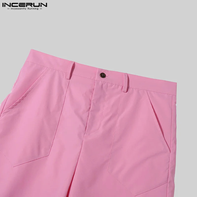 2024 Men's Pants Mesh Patchwork Tie Dye Transparent Joggers Trousers Men Pockets Streetwear Fashion Casual Pants S-5XL INCERUN