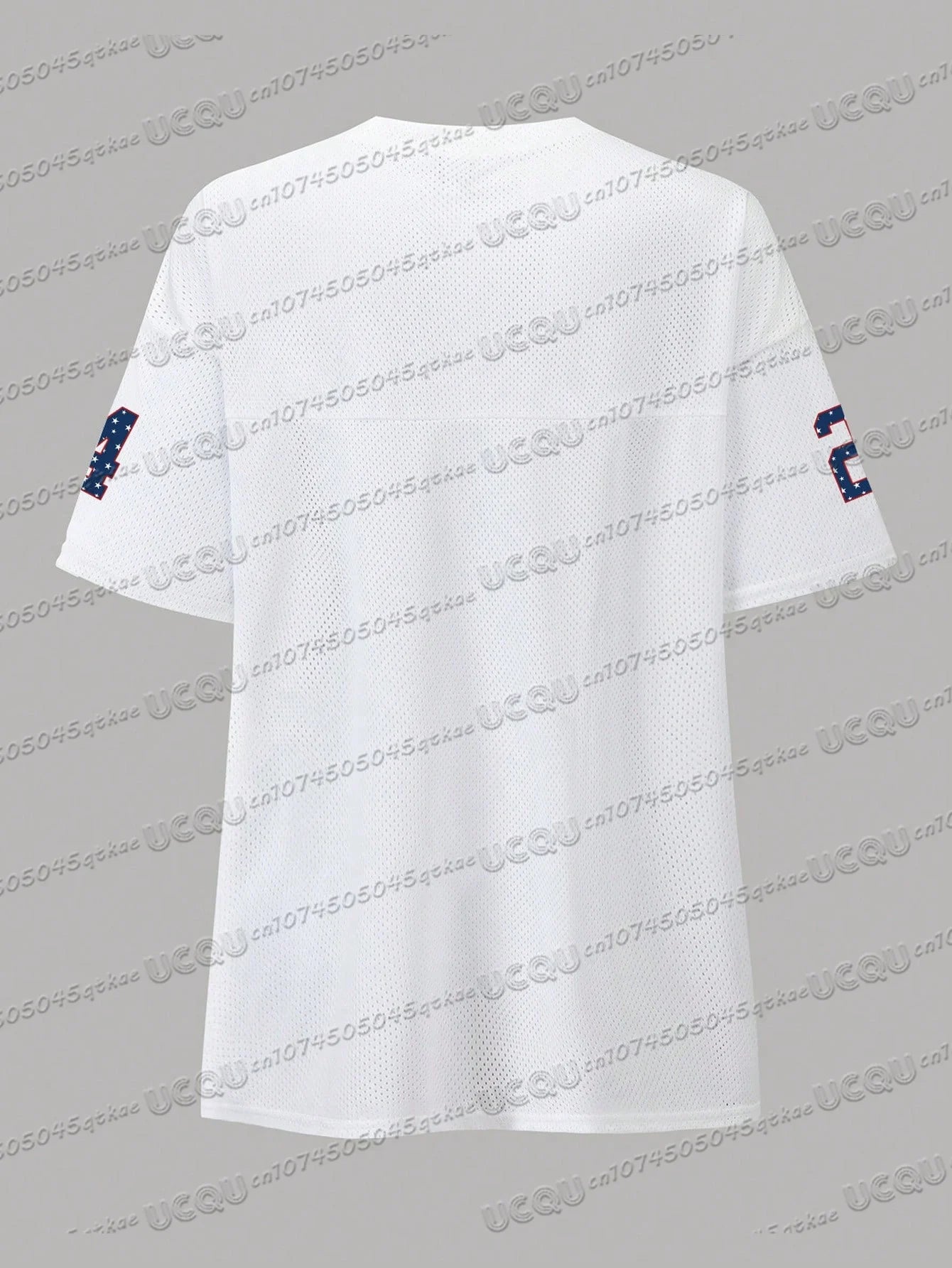 Usa No.24 Printed Mesh Jersey T-Shirt Women'S Breathable Short Sleeve Casual Sexy Streetwear Versatile Classic White Tee Y2k Top