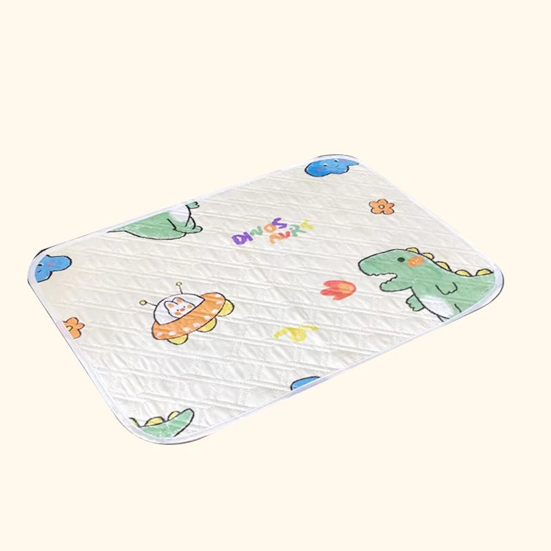 Matelas lavable imperméable, tapis d'urine pour bébés et tout-petits, protection de lit de dessin animé mignon, couches de literie, coussinets d'urine, tissu respirant