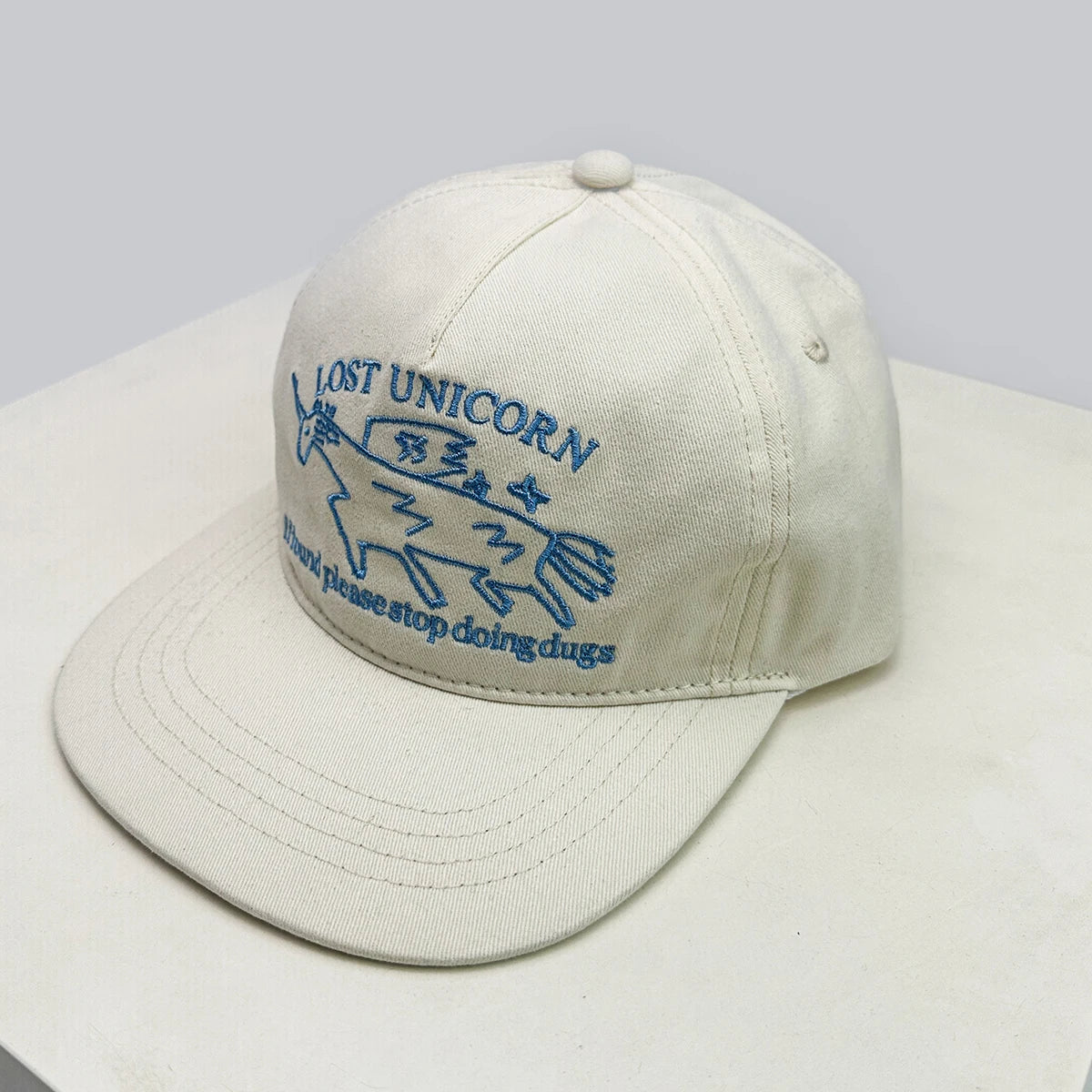 New Unisex Niche Unicorn Letters Embroidery Baseball Hats Flat Eave Sunshade Korean Peaked Caps Versatile Fashion Personal ins