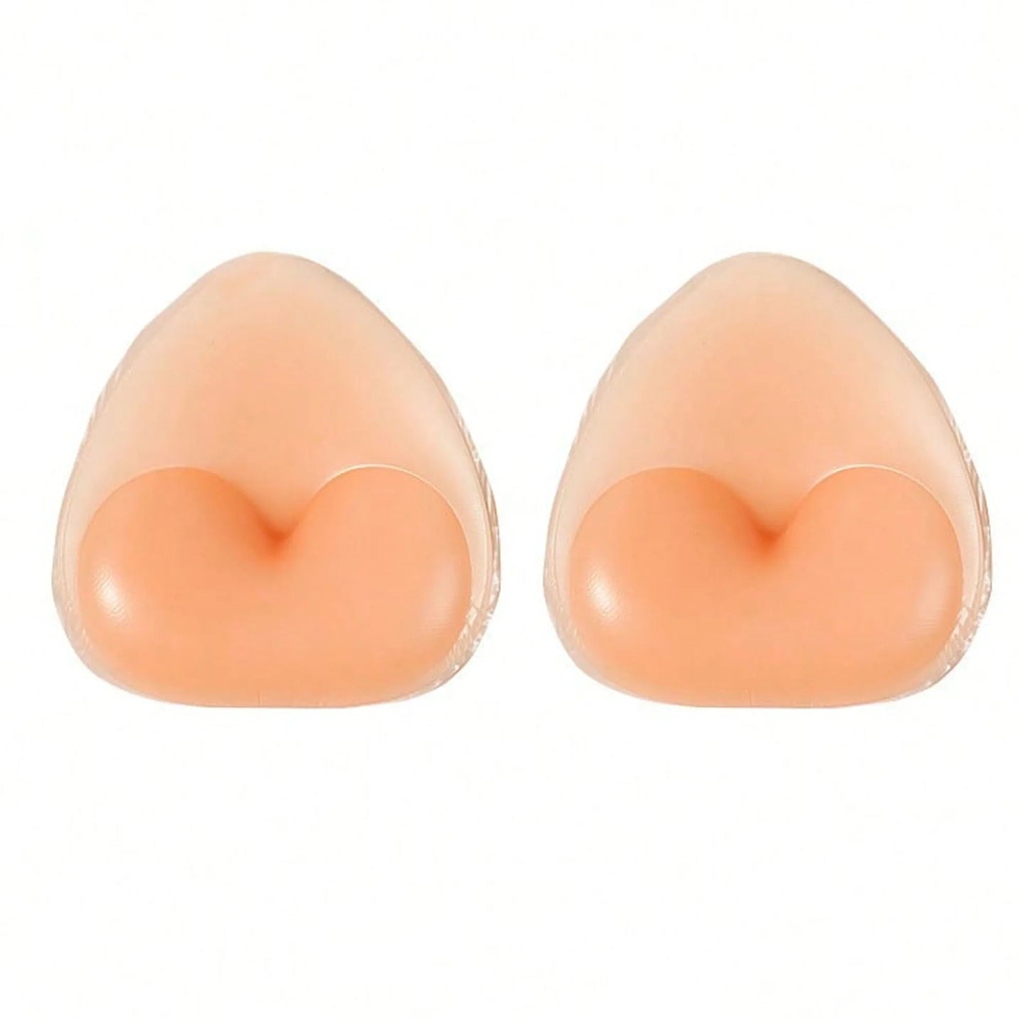 1 Pair of Invisible Bikini Self-Adhesive Thickeneded Inserts Waterproof Bra Cute Strapless Triangle Silicone Breast Pads Breast Lift Push-Up Silicone Bra Inserts