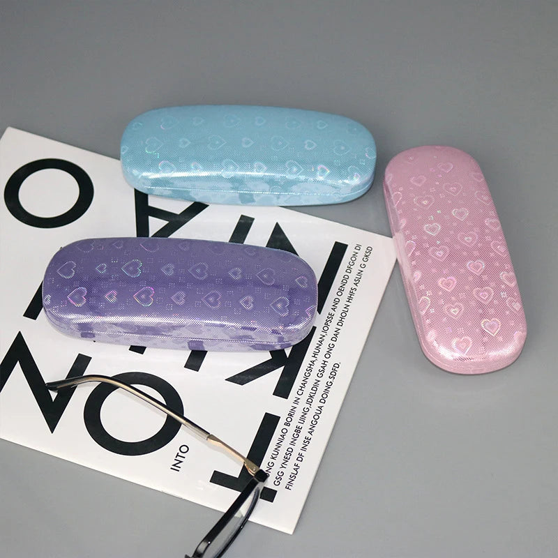 Portable Glasses Case Printed Storage Box Travel Glasses Storage Case Men Women Eyewear Protector Creative Travel Portable Girls