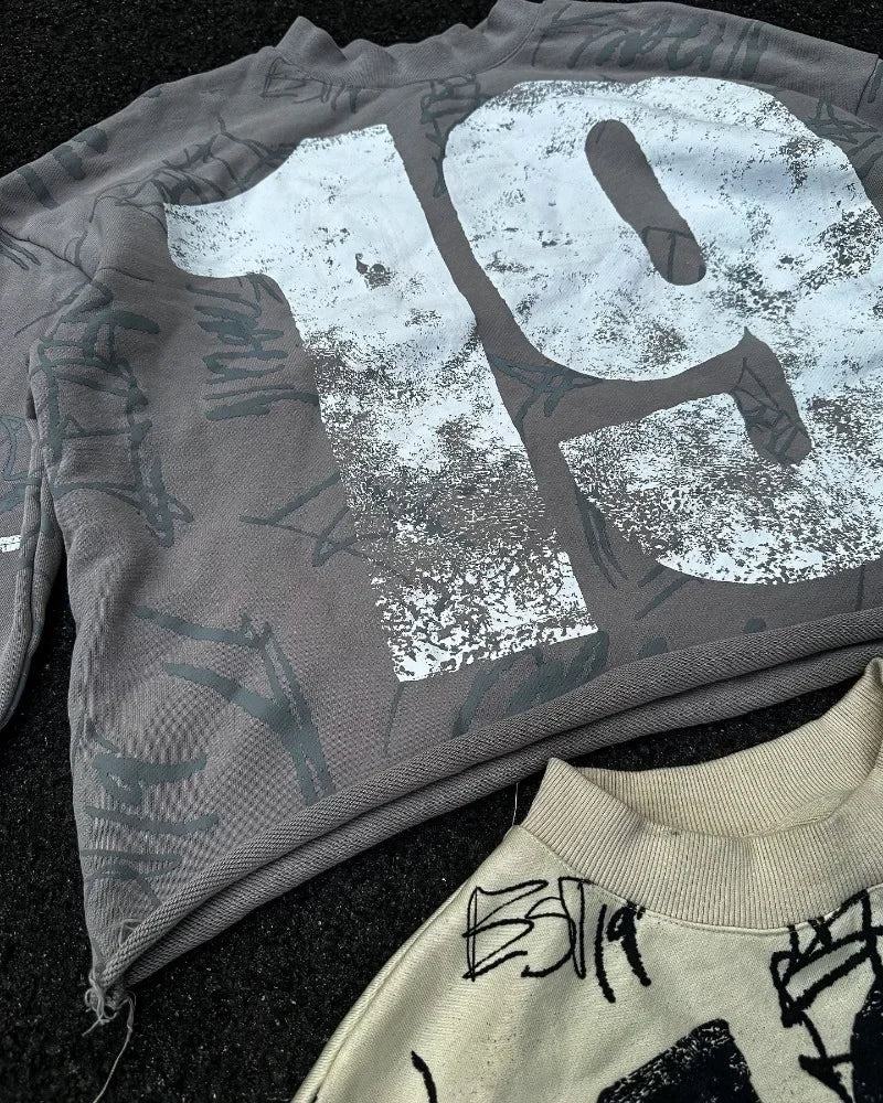 Y2K Men T Shirt vintage Print Graphic Gothic Long Sleeves Harajuku Oversized T Shirt Fashion Hip Hop Punk Casual Streetwear Tops