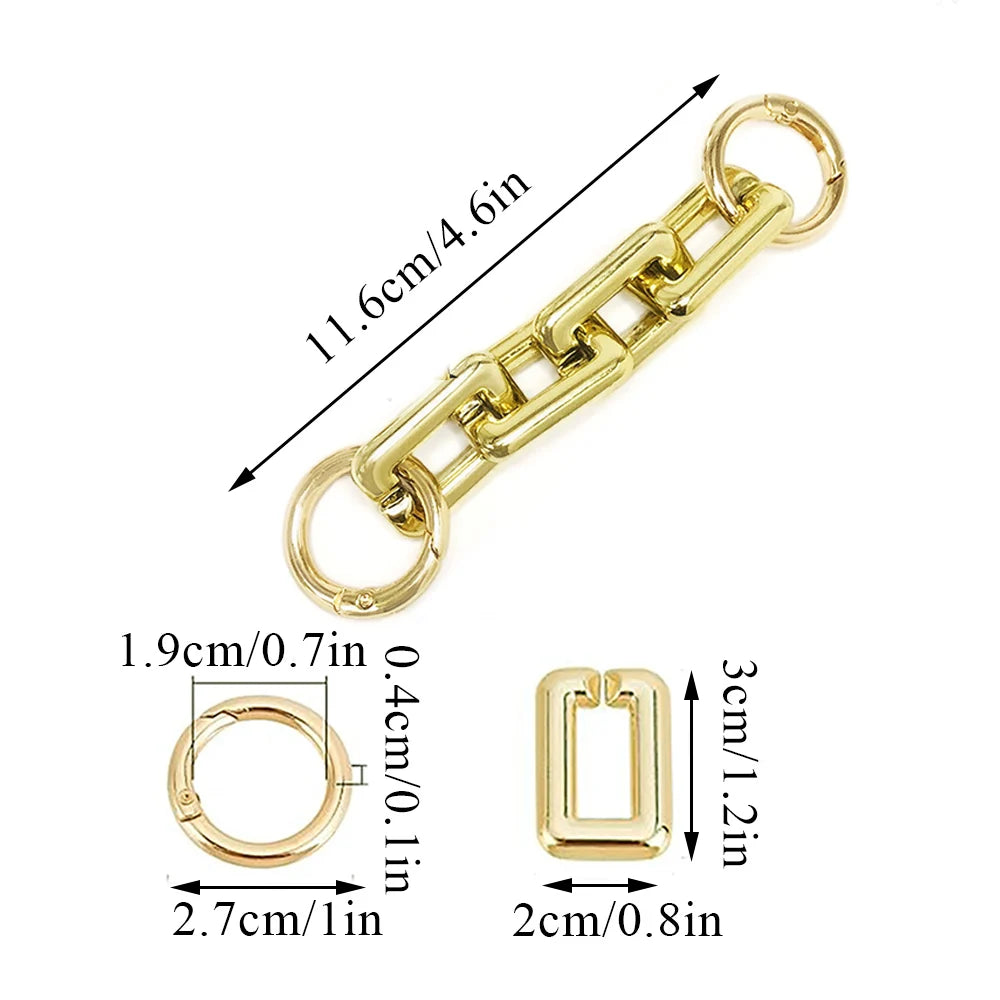 Bag Extension Metal Chain Crossbody Purse Bag Chain Strap Handbag Hanging Buckle DIY Replacement Chain Charms Shoulder Bag Belts