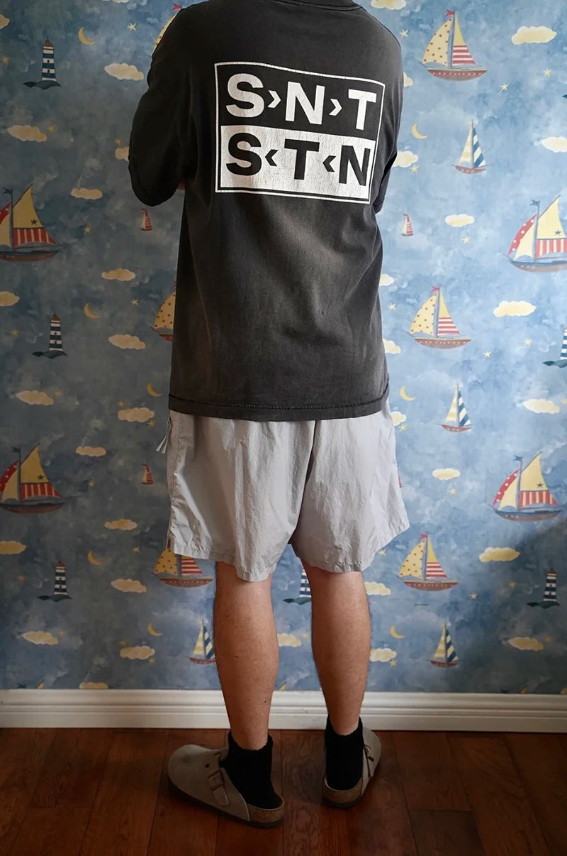 Vintage Series Saint Round Neck Sexy Robot Printed Casual High Quality Oversized T Shirt Harajuku Streetwear Men