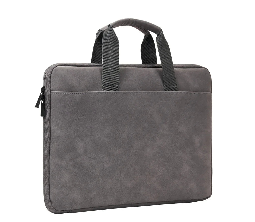 Fully Opening and Closing PU Sheepskin Leather Laptop Bag Suitable for 13-16 Inches Feel Splashproof and Shockresistant