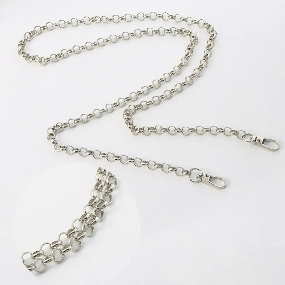 120cm Metal Bag Chain Replacement Shoulder Bag Strap Handbag Handle Chain Purse Chain Belt Metal Chain DIY Bag Accessories Gold