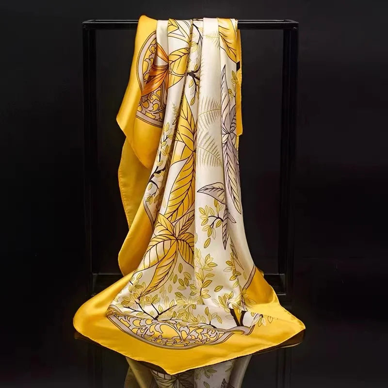 Women Silk Scarf Fashion Hair Scarf Silk Satin Neckerchief Female Hair Ties Headband Hair Ornament Female Bandana Bag Scarves