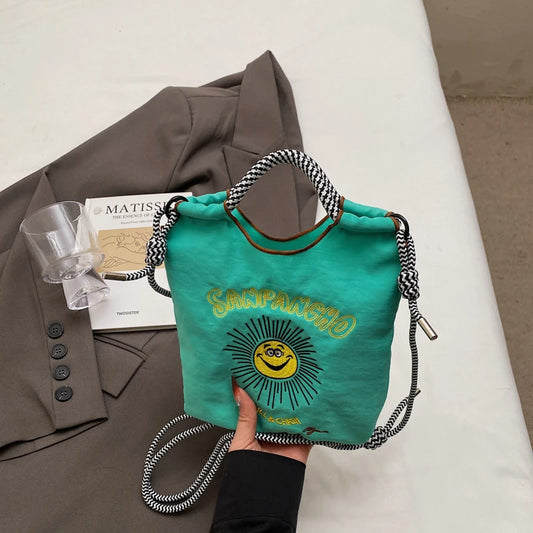 Armpit bag; eco-friendly shopping bag; exquisite embroidery; waterproof nylon shopping bag; handbag for ladies; single shoulder