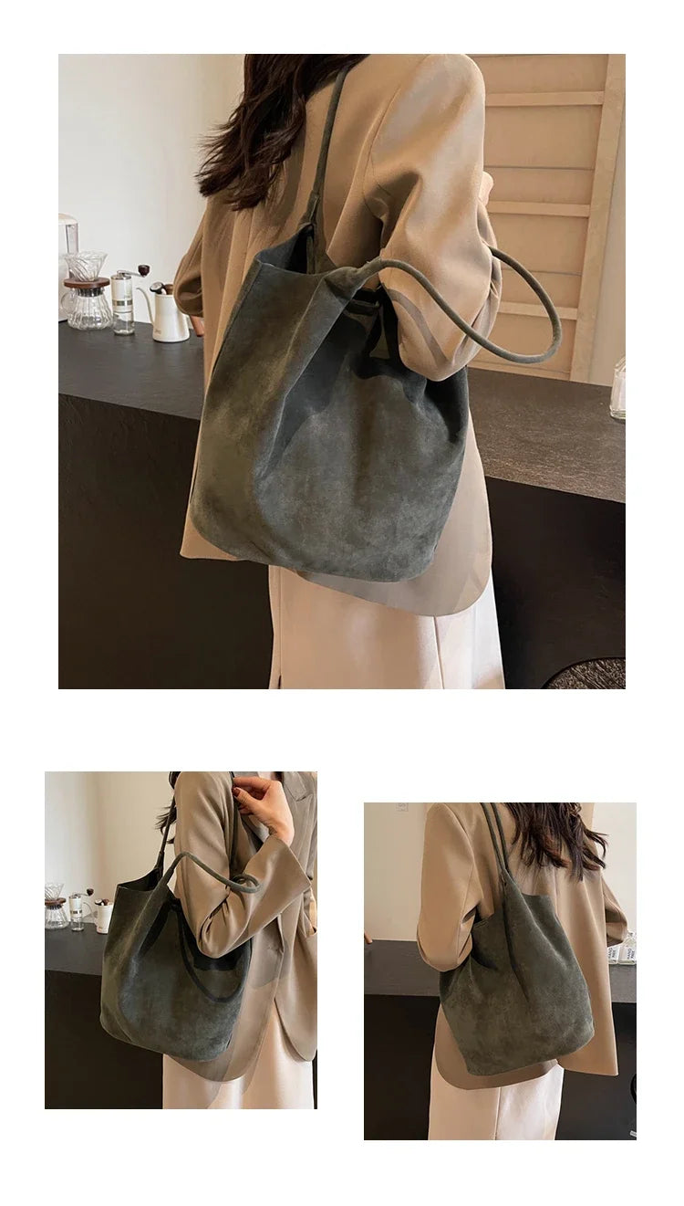 Single Shoulder Bag for Women's Fashion, Large Capacity 2024 New Autumn and Winter Versatile Commuting Tote Bag Un Sac Épaule