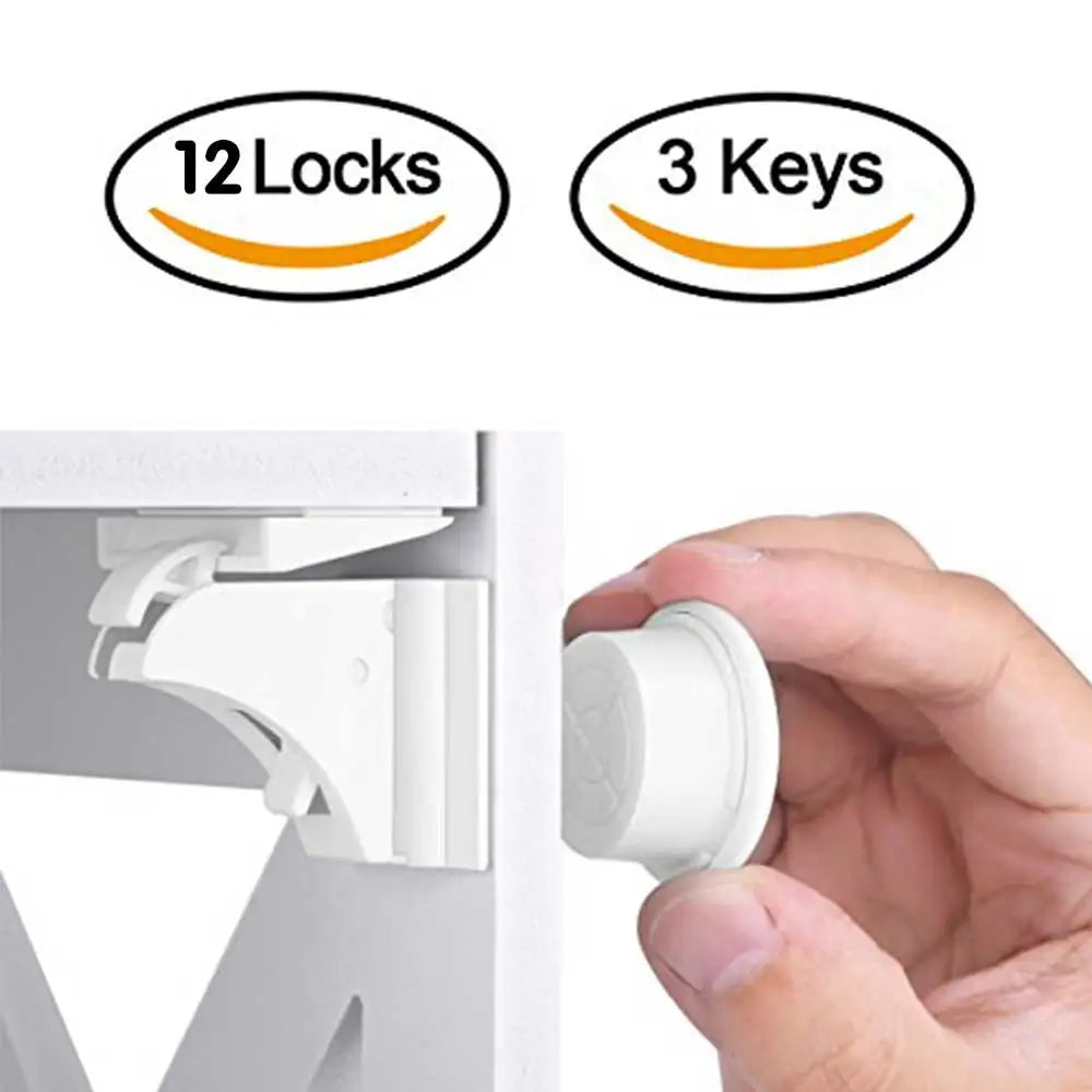 Serrure magnétique pour enfants, Protection pour enfants, serrure de sécurité pour bébé, loquet de tiroir, limiteur de serrure de porte d'armoire, serrures de sécurité pour enfants
