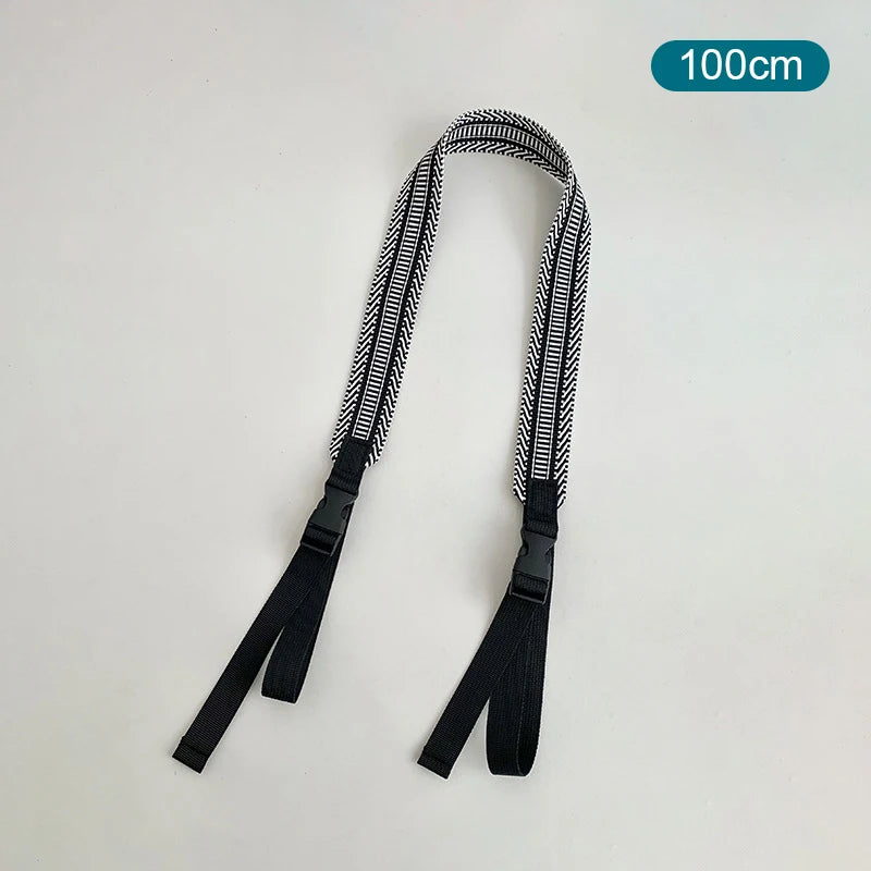 Embroidery Nylon Adjustable Shoulder Bag Strap Pull Button Colorful Sport Style Bag Extension Straps Unisex Bag Accessories