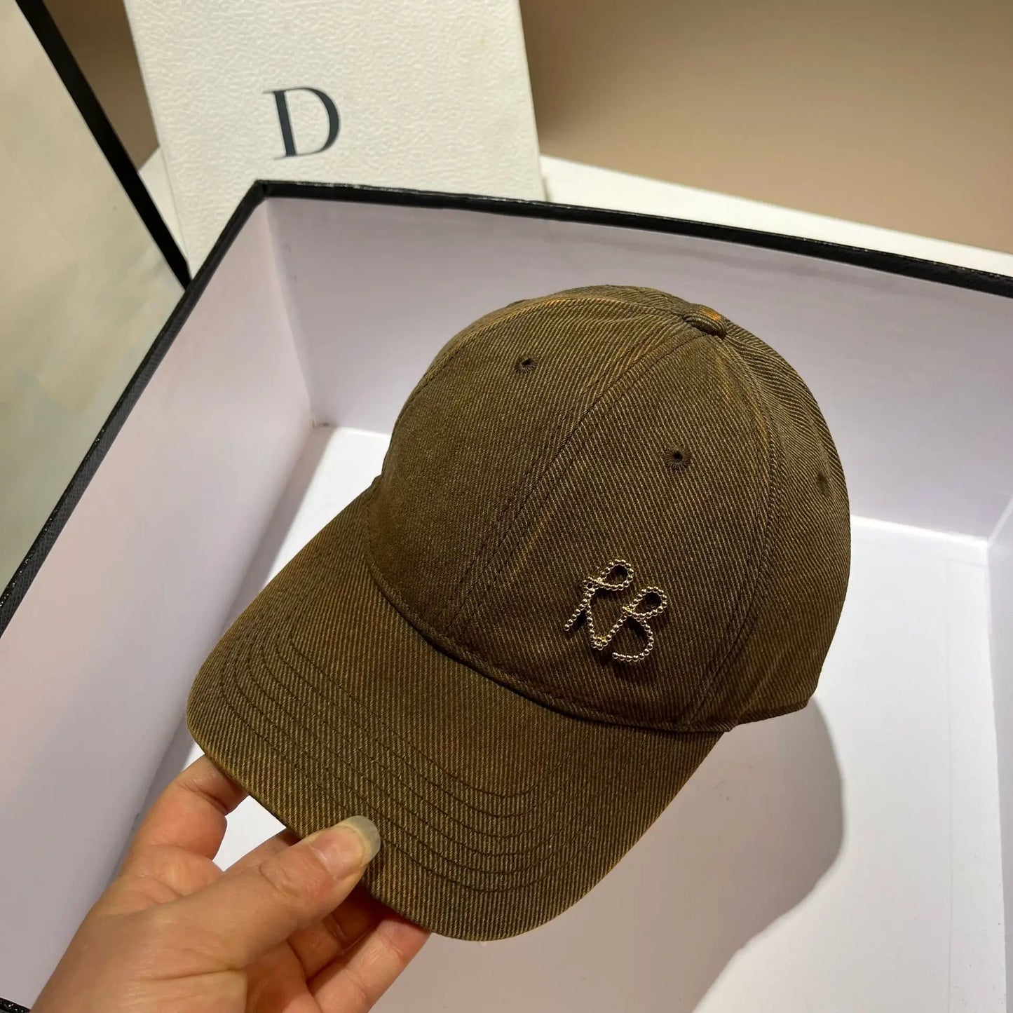 Designer Brand Metal Letter RB Baseball Cap for Men Women Casual Snapback Hip Hop Hats Adjustable Casual Caps Outdoor Sun Hats