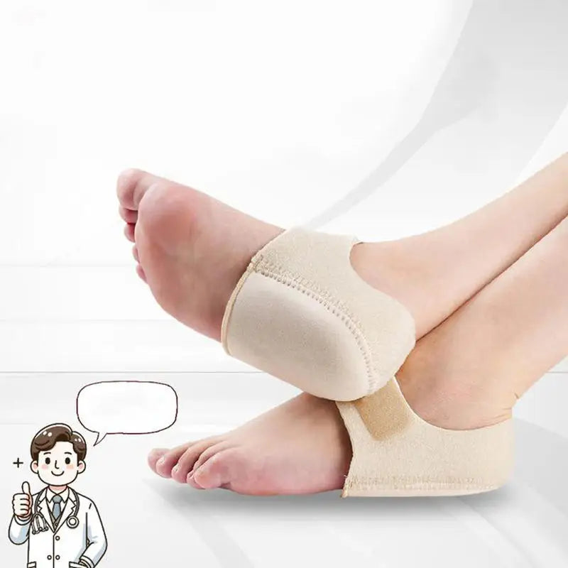 2 Pieces Pain Relief for Plantar Gel Heel Pad Fasciitis Socks Worn in Shoes Thin Heel Spur Foot Skin Care Protector Heel Sleeves