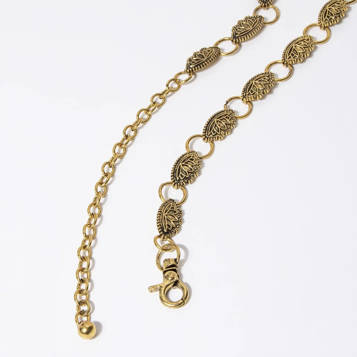Spring/Summer New Vintage Gold Waist Chain Metal Chain Women's Dress Belt Trendy Accessory for Skirts Suits Windbreakers Sweater