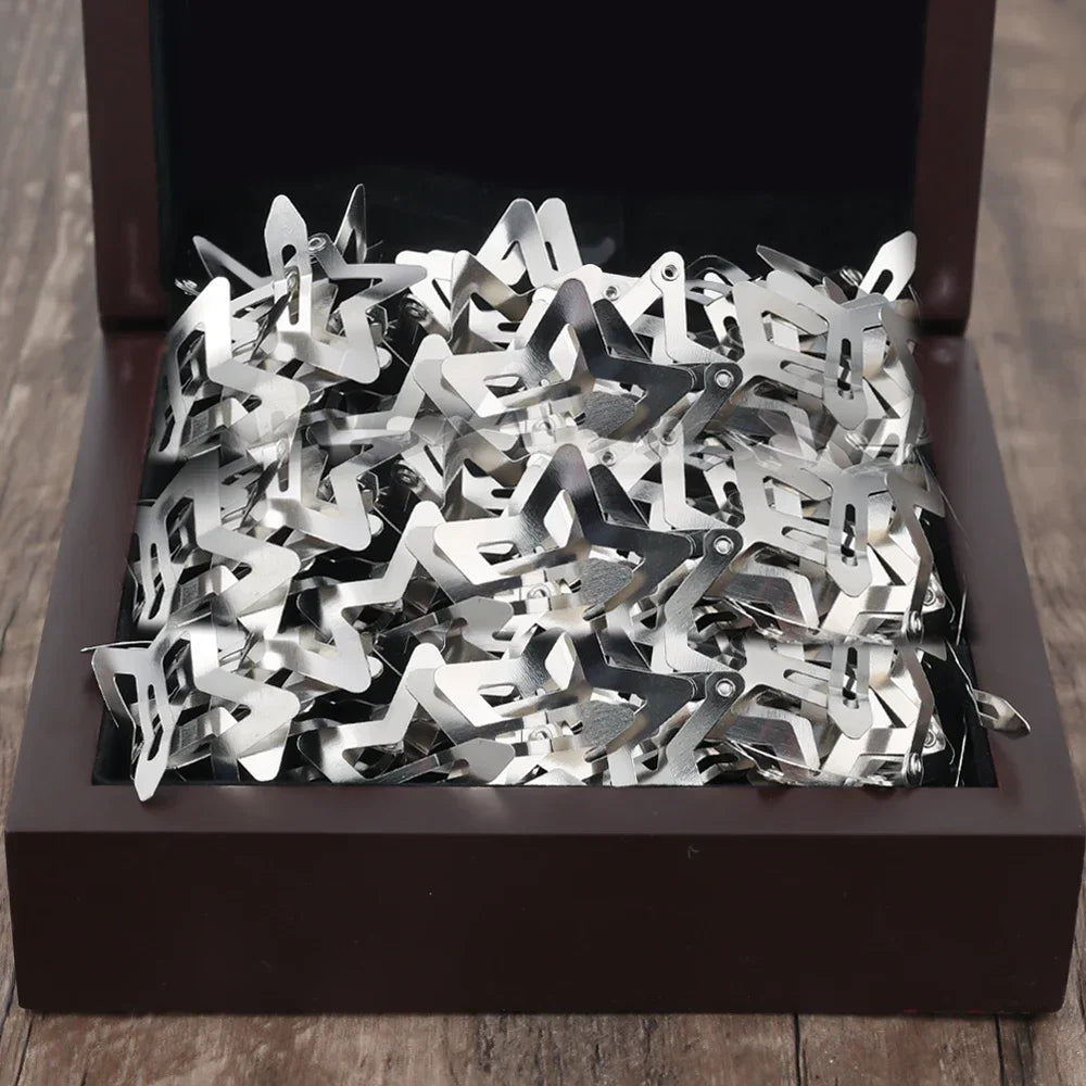 Silver Star BB Hair Clips Y2K Cute Metal Snap Star Hairpins Hair Clips Side Barrettes Hairs Grip Women Hair Accessories Headwear