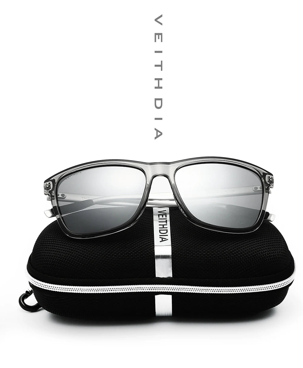 VEITHDIA marque lunettes de soleil unisexe rétro aluminium + TR90 lunettes de soleil polarisées lentille Vintage lunettes de soleil pour hommes/femmes 6108