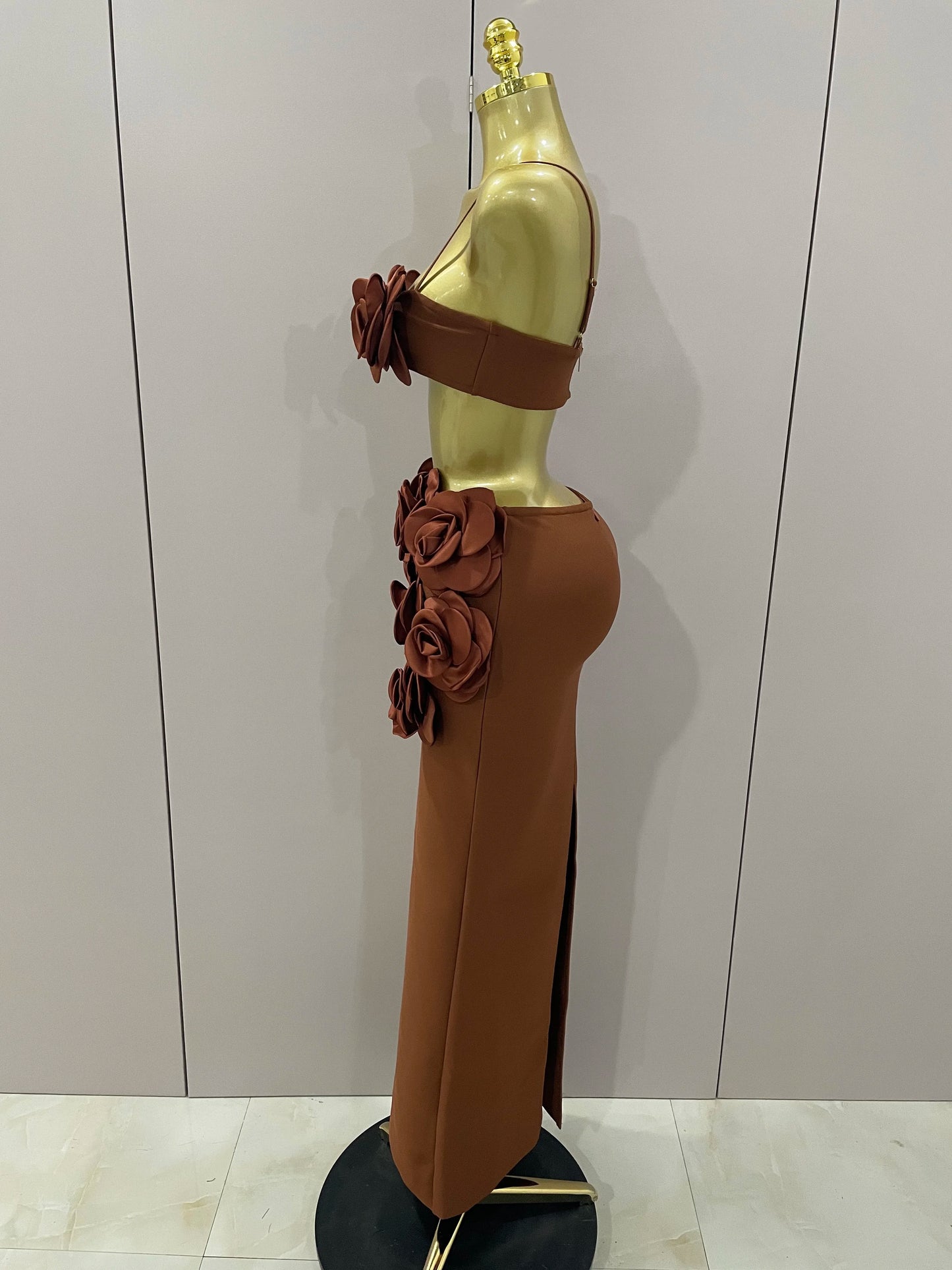 Sexy Camisole Floral Bandage Long Skirts 2-Piece Set 2025 Women Celebrity Elegant Party Cocktail Prom Gown Nightclub Outfit