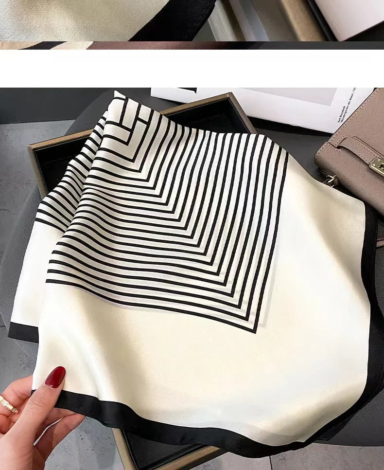 Women Silk Scarf Fashion Hair Scarf Silk Satin Neckerchief Female Hair Ties Headband Hair Ornament Female Bandana Bag Scarves