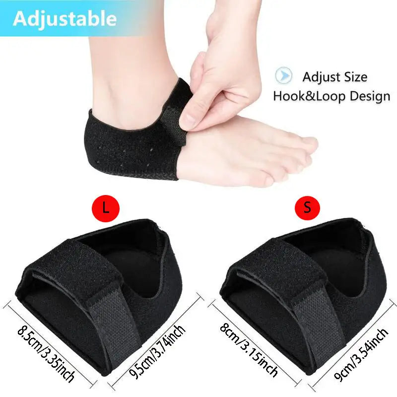 2 Pieces Pain Relief for Plantar Gel Heel Pad Fasciitis Socks Worn in Shoes Thin Heel Spur Foot Skin Care Protector Heel Sleeves