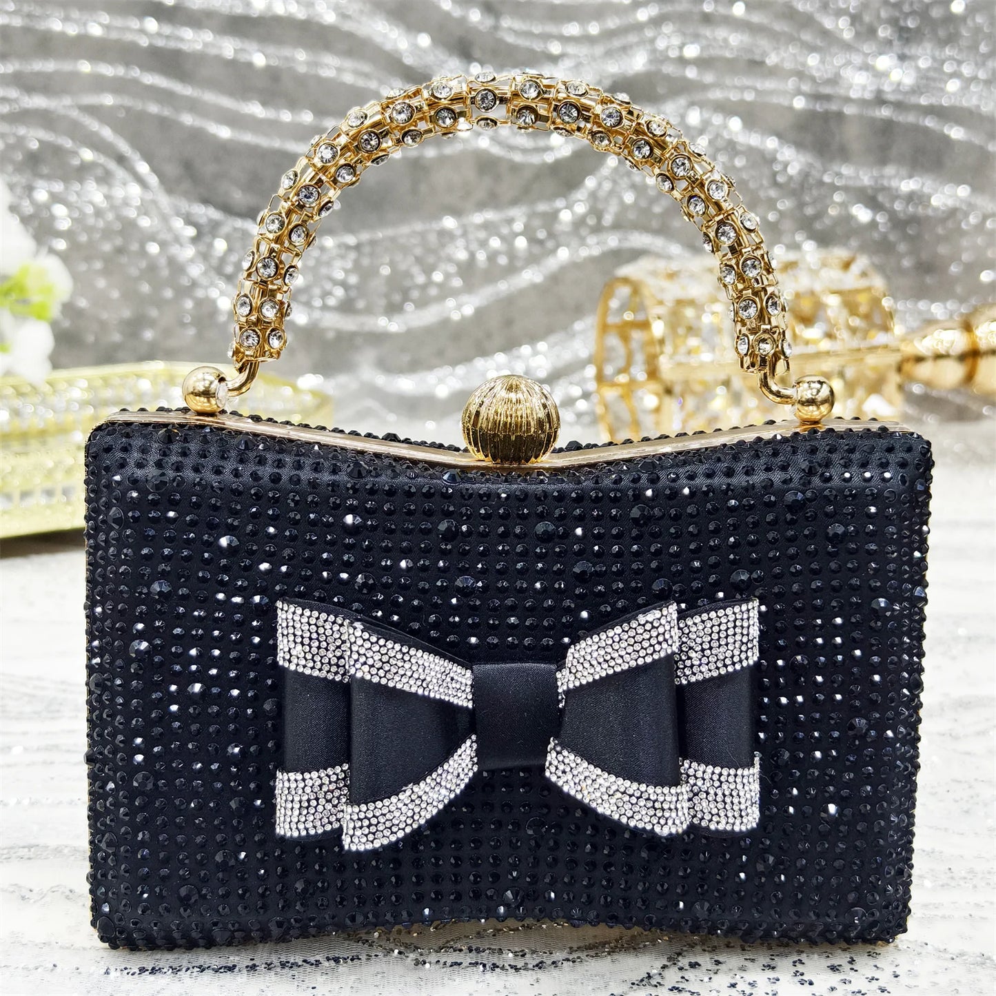 Venus Chan Italy Design 2025 New INS Shoes and Bag to Match Wine Colour Pointed-Toe Rhinestone Bow Party Women's High Heels