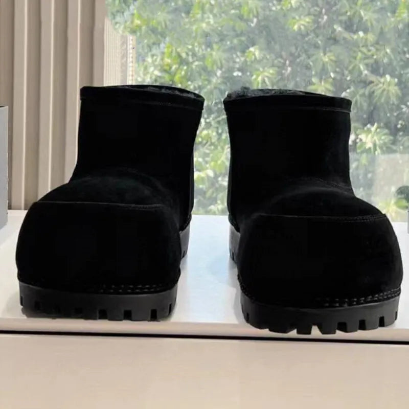Winter Boots Women Snow Boots genuine leather Waterproof Warm Ski Boots Female Outdoor Non-slip Cotton Boots Size 35-40