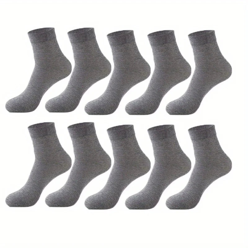 30 Pairs High Quantity Breathable Fiber Men's Socks Summer Comfortable Thin Ice Silk Socks High Elastic Business Casual Socks