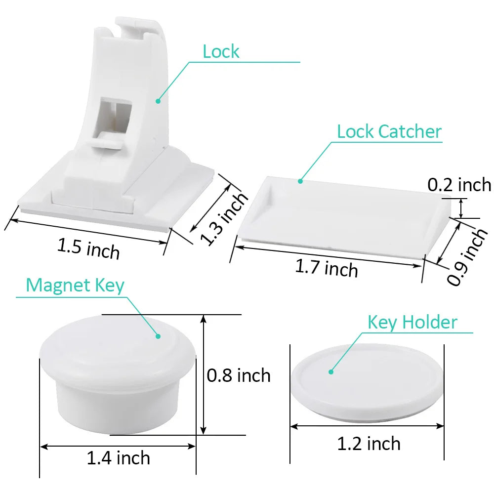 Serrure magnétique pour enfants, Protection pour enfants, serrure de sécurité pour bébé, loquet de tiroir, limiteur de serrure de porte d'armoire, serrures de sécurité pour enfants