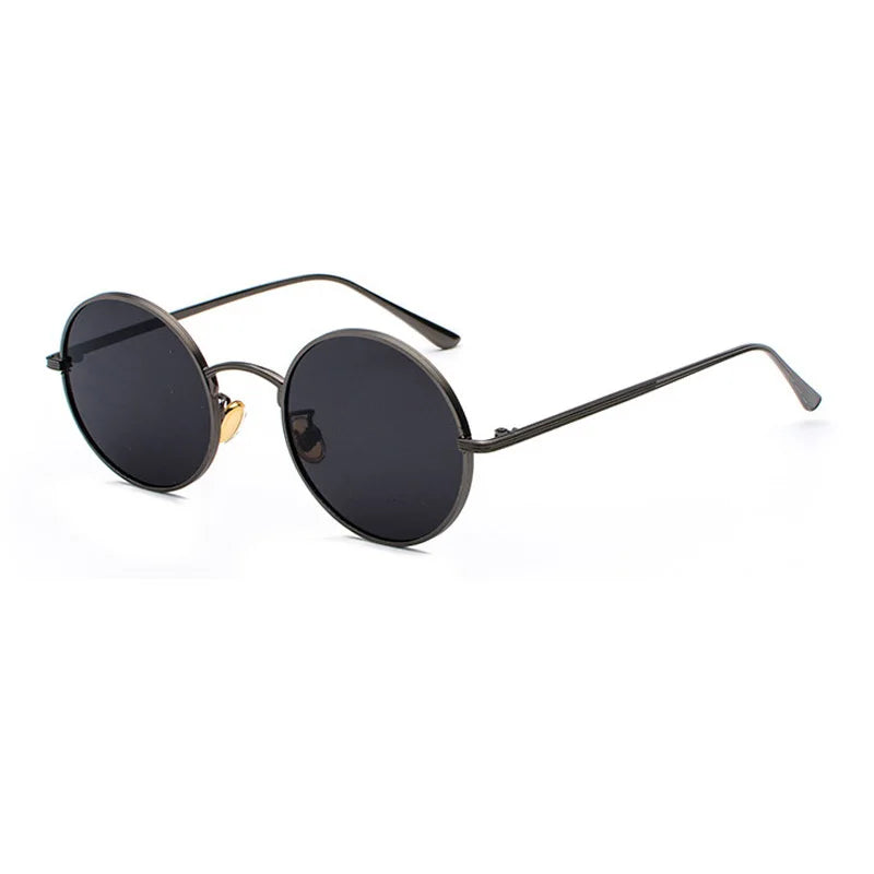 SHAUNA Super rond femmes lunettes de soleil marque concepteur mode hommes vert foncé lentille nuances UV400
