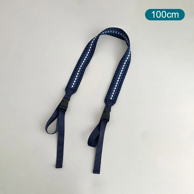 Embroidery Nylon Adjustable Shoulder Bag Strap Pull Button Colorful Sport Style Bag Extension Straps Unisex Bag Accessories