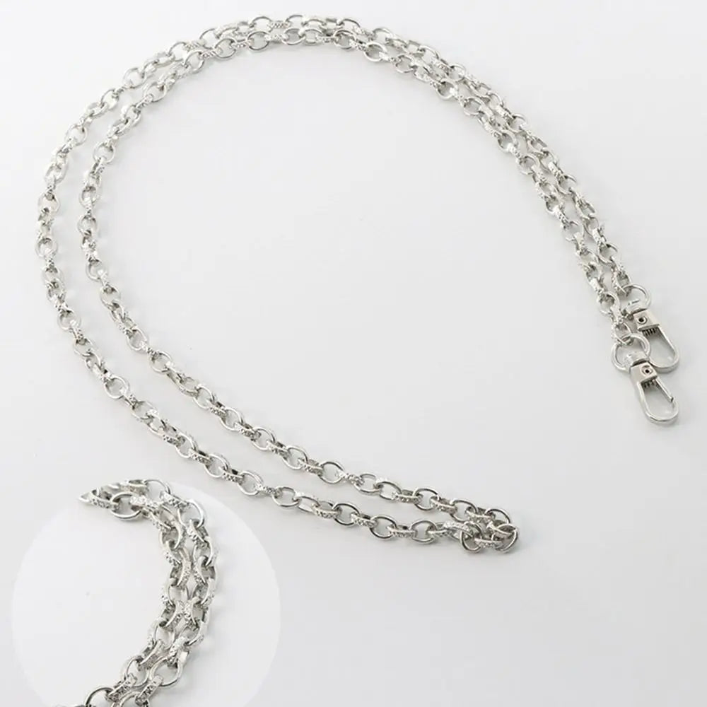 120cm Metal Bag Chain Replacement Shoulder Bag Strap Handbag Handle Chain Purse Chain Belt Metal Chain DIY Bag Accessories Gold