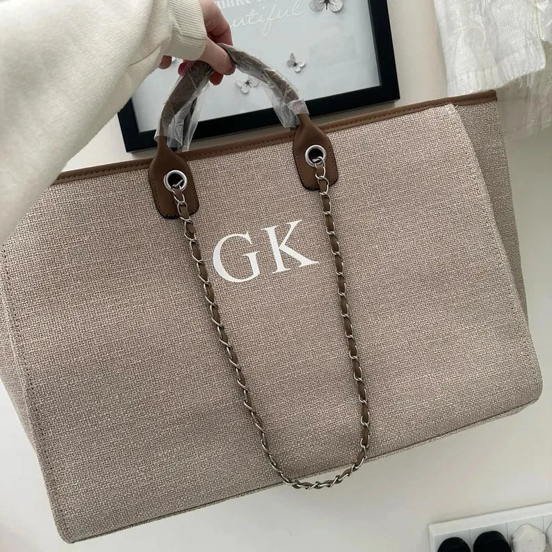 Personalized Teacher Tote Bag Custom Name Gift for Women School Classroom Appreciation Present Teacher Day Gift Fashion Handbag