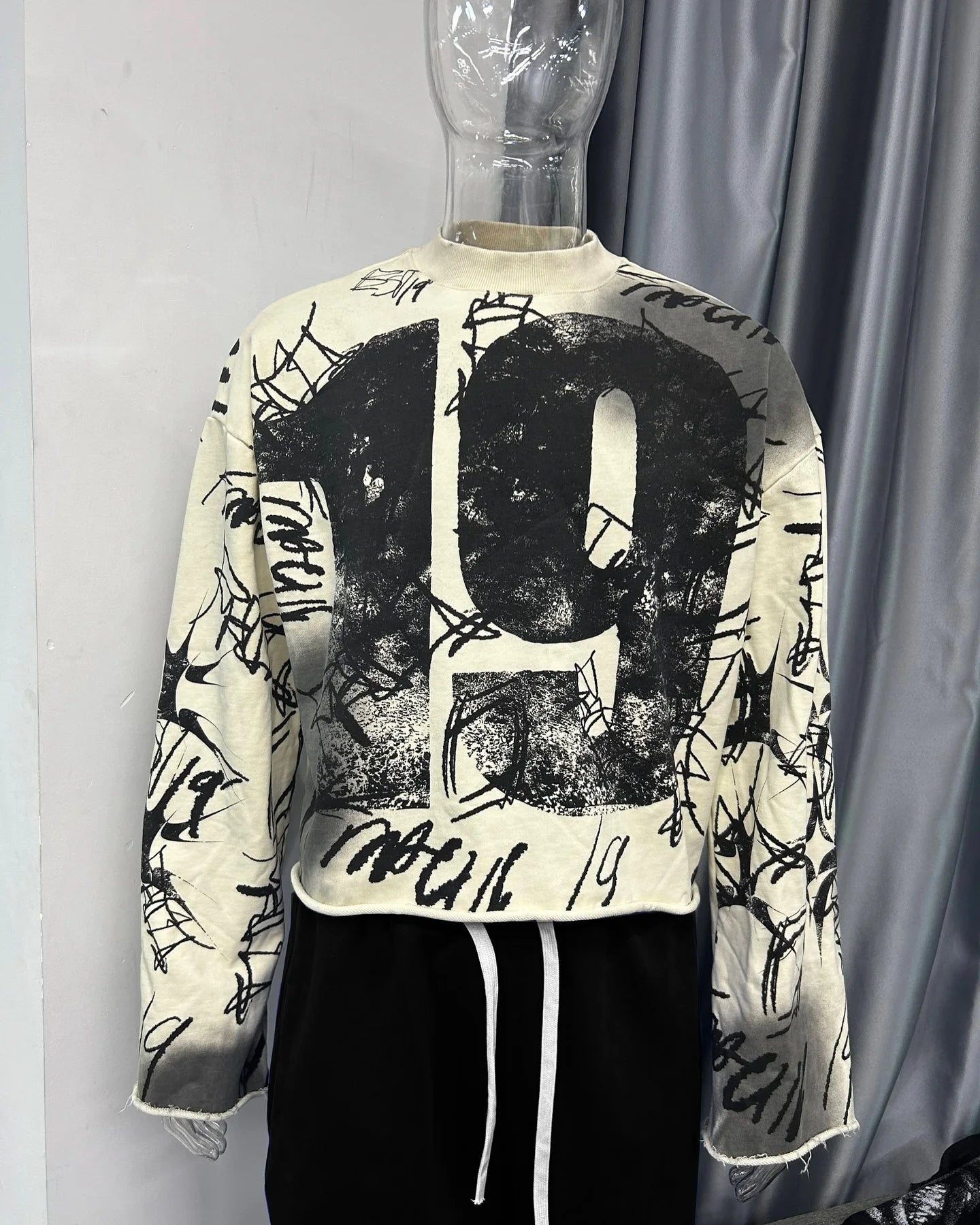 Y2K Men T Shirt vintage Print Graphic Gothic Long Sleeves Harajuku Oversized T Shirt Fashion Hip Hop Punk Casual Streetwear Tops