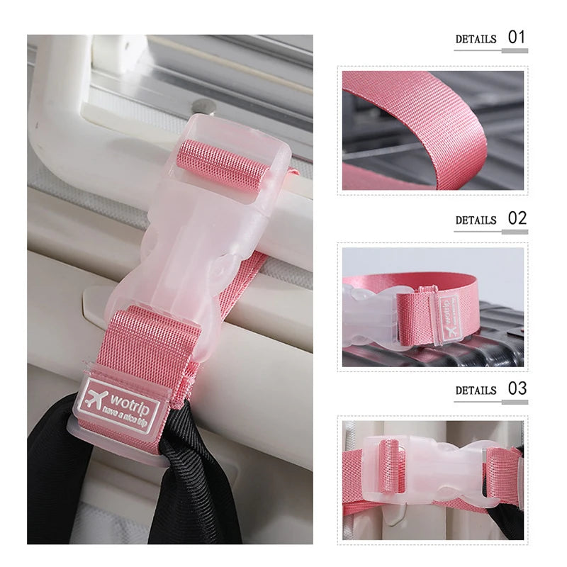1PC 27x2.5cm Adjustable Nylon Luggage Straps Travel Accessories Hanging Buckle Straps Suitcase Bag Straps Belt Lock Hooks