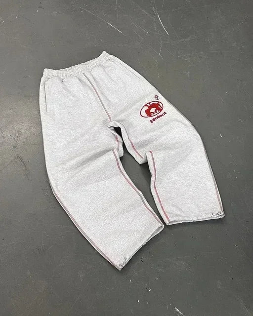 Men's Women's Gray Casual Pants Y2k Embroidered Camouflage Functional Tactical Functional Premium Jogging Drawstring Sweatpants