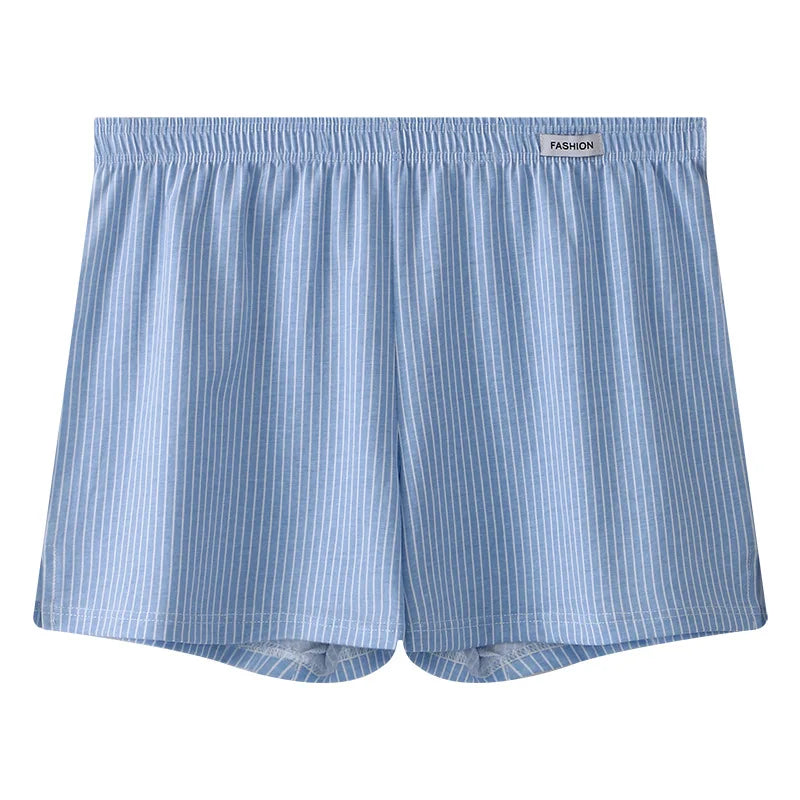 100kg M-2XL Men Underwear Striped Cotton Boxer Shorts Loose Arrow Pant Casual Sleep Underpants Homewear Male Comfortable Panties