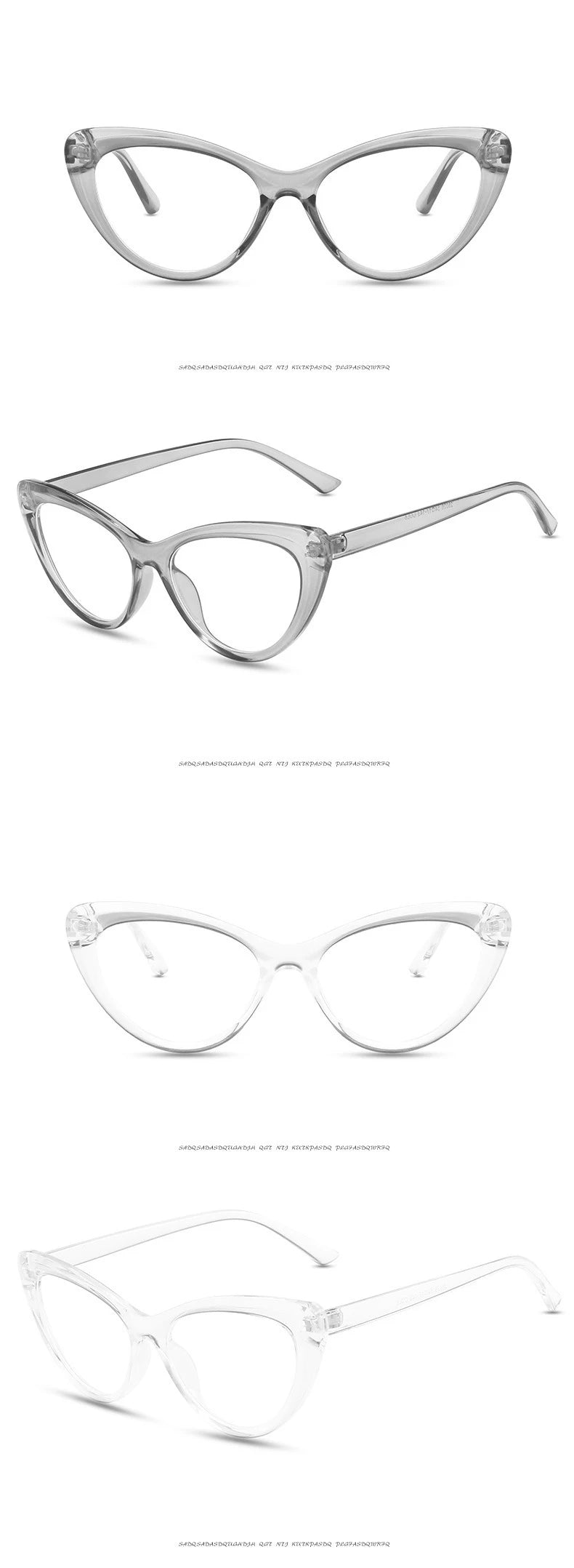 R54548 Eyes Flat Eyeglasses for Women Anti Blue Light Retro Transparent Fashion Glasses Optical Frame