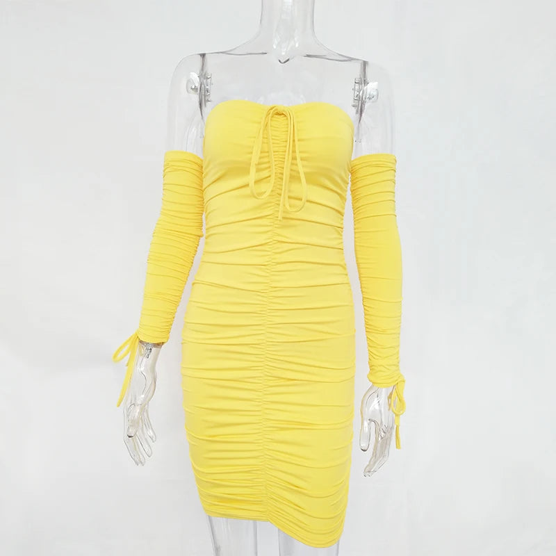 Articat – robe à bandes pour femmes, Sexy, épaules dénudées, manches longues, Slim, élastique, moulante, robes de soirée, automne hiver, 2022