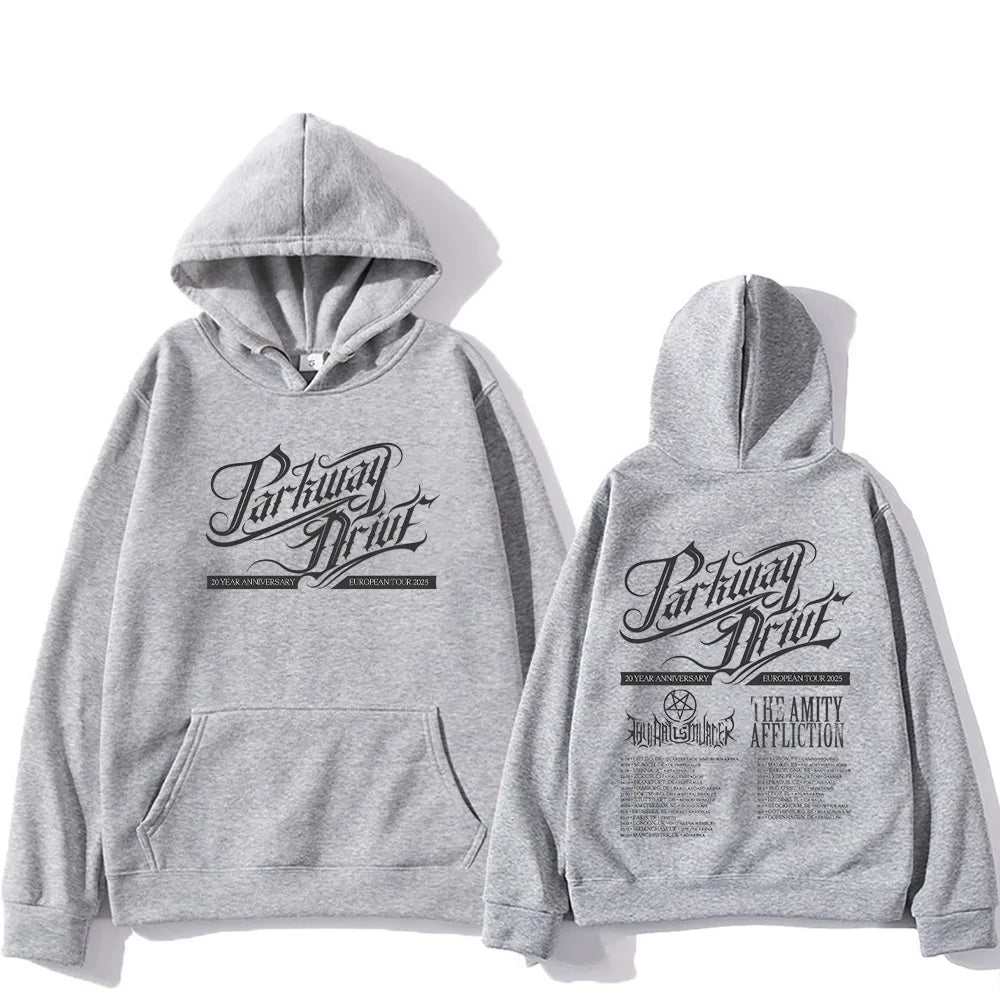 Parkway Drive 20Year Anniversary Europe Tour Hoodie Fashion Men Sweatshirt Unisex Oversized Clothing High Street Retro Pullovers