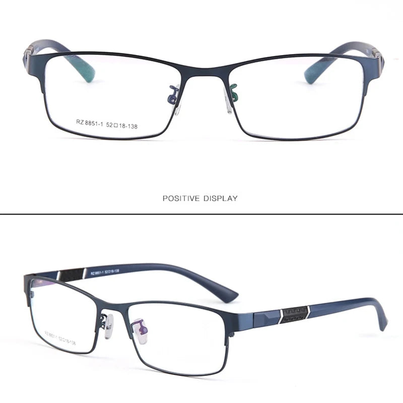 Reven Jate 8850 demi-jante alliage avant Flexible en plastique TR-90 Temple jambes optique lunettes cadre pour hommes et lunettes pour femme