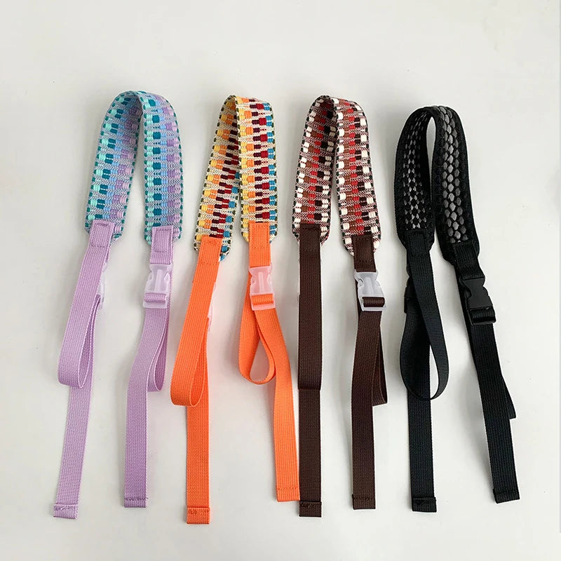 Embroidery Nylon Adjustable Shoulder Bag Strap Pull Button Colorful Sport Style Bag Extension Straps Unisex Bag Accessories