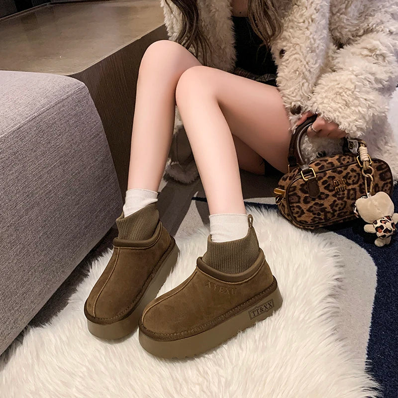 2024 New Women Winter Ultra Mini Boot Designer Australian Platform Boots for Leather Warm Ankle Fur Booties Luxury Boots