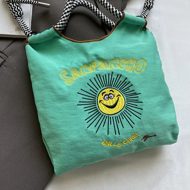 Armpit bag; eco-friendly shopping bag; exquisite embroidery; waterproof nylon shopping bag; handbag for ladies; single shoulder